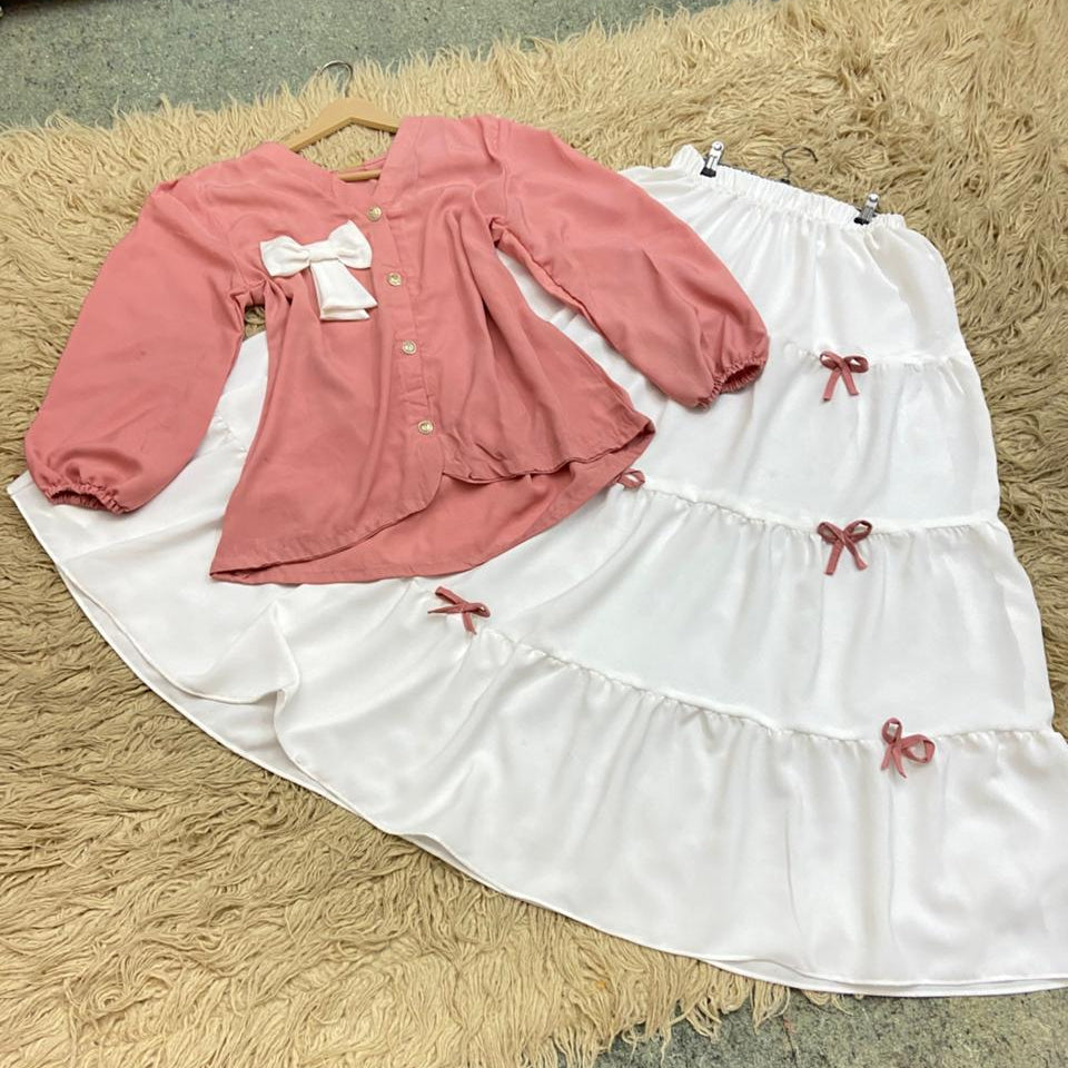 Elegant Bow Skirt,Shirt