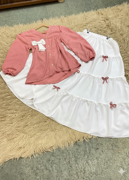 Elegant Bow Skirt,Shirt
