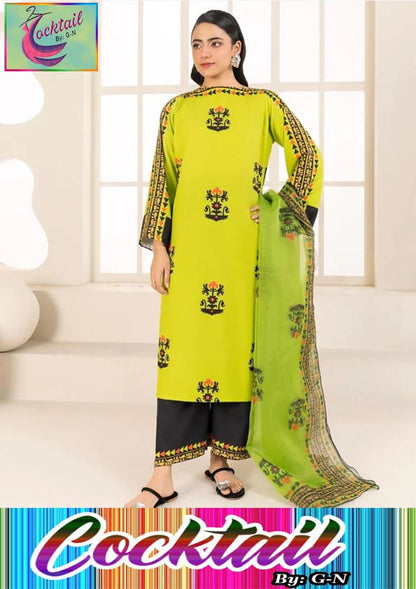 FRONT AND BACK DIGITAL PRINTED LONG SHIRT WITH FLAPPER DUPATTA