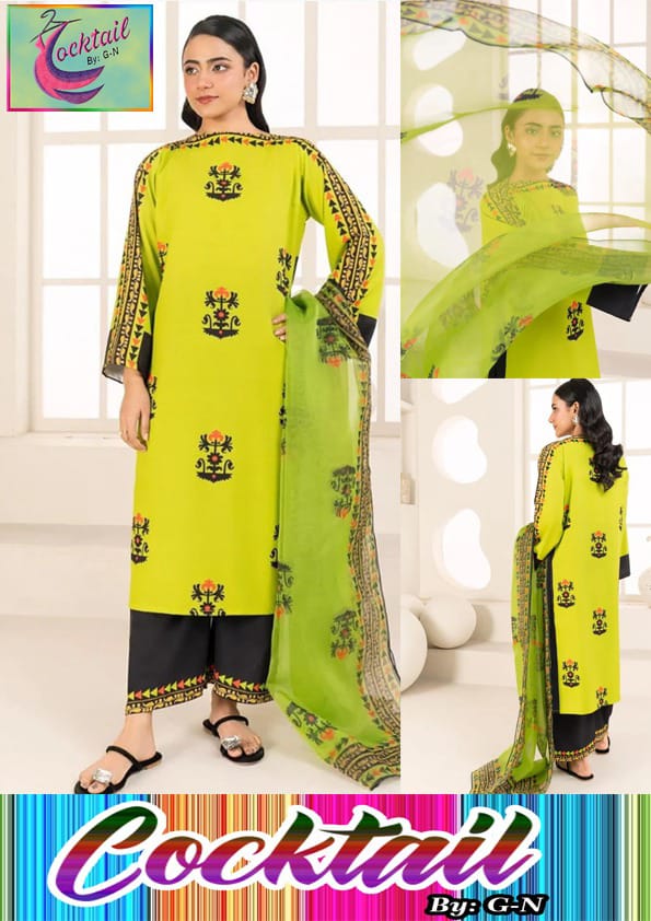 FRONT AND BACK DIGITAL PRINTED LONG SHIRT WITH FLAPPER DUPATTA