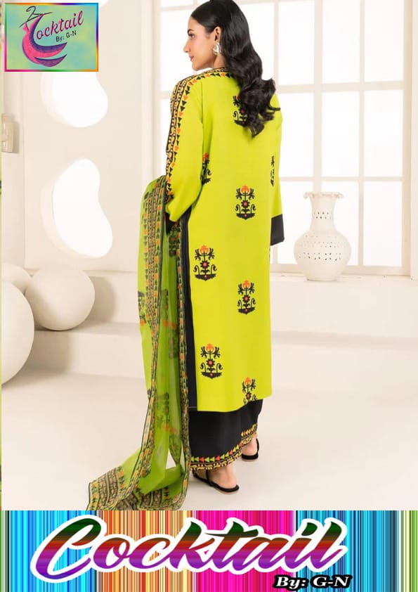 FRONT AND BACK DIGITAL PRINTED LONG SHIRT WITH FLAPPER DUPATTA