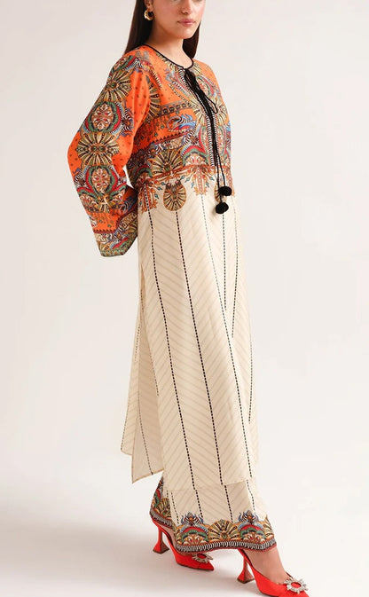 Long shirt printed 2 pieces