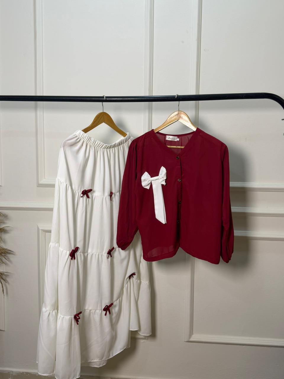 Bow skirt shirt